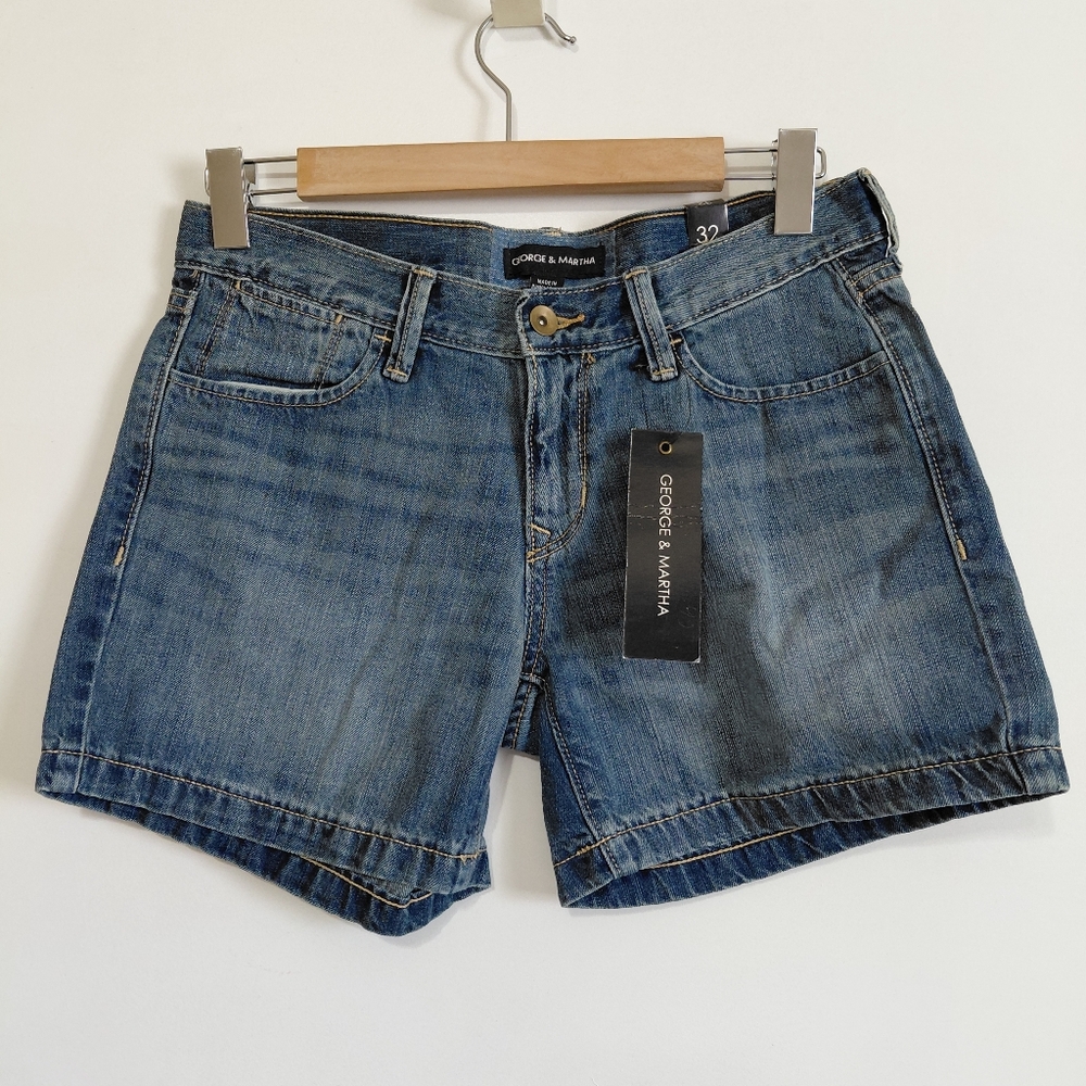 New Blue Jean Denim Shorts 30 Waist